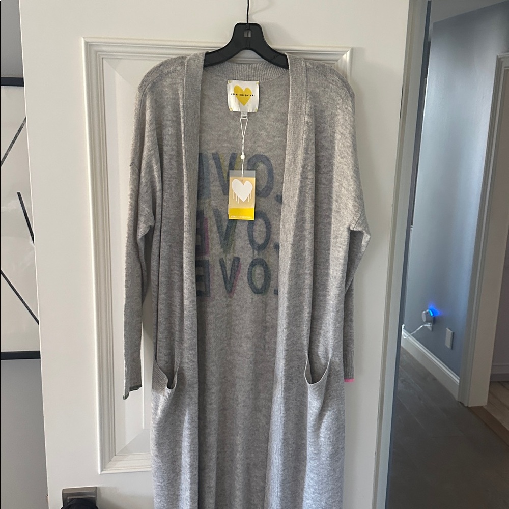 Kerri Rosenthal NWT Cashmere!!!! Heather Gray Women's Cardigan